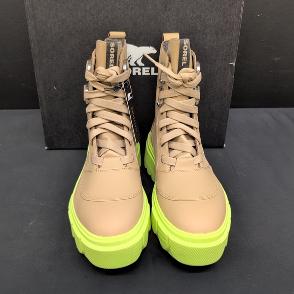 SOREL Caribou X Chelsea Waterproof Leather Lace-Up Boot Women's US 8.5 Canoe - Picture 4 of 14